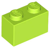 Lego (N) ~ Brick 1 x 2 ~ [Lime]