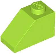 Lego (U) ~ Slope 45 2 x 1 ~ [Lime]