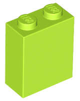 Lego (N) ~ Brick 1 x 2 x 2 with Inside Stud Holder ~ [Lime]