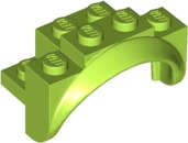 Lego (N) ~ Vehicle Mudguard 4 x 2 1/2 x 2 with Arch Round Solid Studs and Rounded Legs ~ [Lime]
