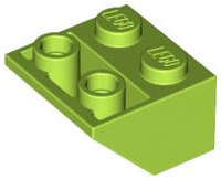 Lego (U) ~ Slope Inverted 45 2 x 2 with Flat Bottom Pin ~ [Lime]