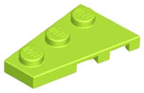 Lego (U) ~ Wedge Plate 3 x 2 Left ~ [Lime]