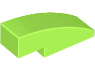 Lego (U) ~ Slope Curved 3 x 1 ~ [Lime]