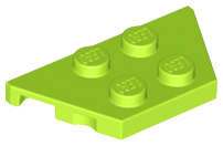 Lego (N) ~ Wedge Plate 2 x 4 ~ [Lime]