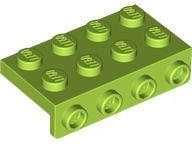 Lego (N) ~ Bracket 2 x 4 - 1 x 4 ~ [Lime]