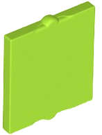 Lego (N) ~ Glass for Window 1 x 2 x 2 Flat Front ~ [Lime]