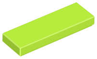 Lego (U) ~ Tile 1 x 3 ~ [Lime]