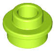 Lego (N) ~ Plate Round 1 x 1 with Open Stud ~ [Lime]
