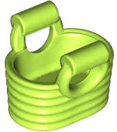 Lego (N) ~ Minifigure Utensil Basket - Flexible Rubber ~ [Lime]