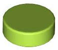 Lego (U) ~ Tile Round 1 x 1 ~ [Lime]