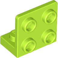 Lego (N) ~ Bracket 1 x 2 - 2 x 2 Inverted ~ [Lime]