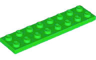 Lego (N) ~ Plate 2 x 8 ~ [Bright Green]