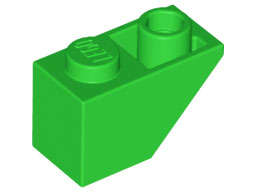 Lego (N) ~ Slope Inverted 45 2 x 1 ~ [Bright Green]