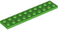 Lego (N) ~ Plate 2 x 10 ~ [Bright Green]