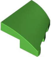 Lego (N) ~ Wedge 2 x 2 x 2/3 Left ~ [Bright Green]