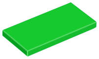 Lego (N) ~ Tile 2 x 4 ~ [Bright Green]