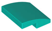 Lego (N) ~ Slope Curved 2 x 2 x 2/3 ~ [Dark Turquoise]
