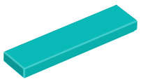 Lego (N) ~ Tile 1 x 4 ~ [Dark Turquoise]