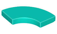 Lego NEW - Tile Round Corner 2 x 2 Macaroni~ [Dark Turquoise]