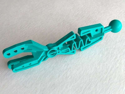 Lego Used - Technic Throwbot Arm Forked with Flexible Center and Ball Joint~ [Dark Turquoise]