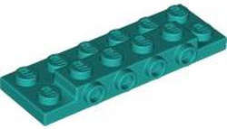 Lego (U) ~ Plate Modified 2 x 6 x 2/3 with 4 Studs on Side ~ [Dark Turquoise]
