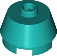 Lego (N) ~ Cone 2 x 2 Truncated ~ [Dark Turquoise]