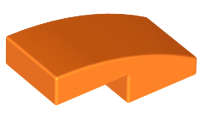 Lego (U) ~ Slope Curved 2 x 1 x 2/3 ~ [Orange]