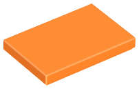 Lego (N) ~ Tile 2 x 3 ~ [Orange]