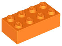 Lego (N) ~ Brick 2 x 4 ~ [Orange]