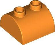 Lego (U) ~ Slope Curved 2 x 2 Double with 2 Hollow Studs ~ [Orange]