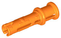 Lego (N) ~ Technic Pin 3L with Friction Ridges and Stop Bush ~ [Orange]