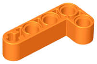 Lego (N) ~ Technic Liftarm Modified Bent Thick L-Shape 2 x 4 ~ [Orange]
