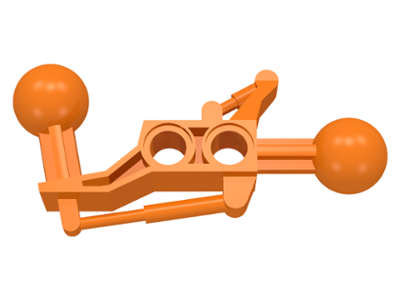 Lego Used - Technic Ball Joint 2 x 7 with 2 Ball Joint~ [Orange]