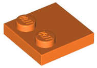 Lego (N) ~ Tile Modified 2 x 2 with Studs on Edge ~ [Orange]