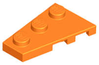 Lego (N) ~ Wedge Plate 3 x 2 Left ~ [Orange]