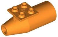 Lego (U) ~ Engine Smooth Large 2 x 2 Thin Top Plate ~ [Orange]