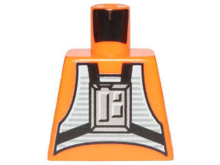 Lego (U) ~ Torso SW Rebel Pilot Pattern ~ [Orange]