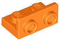 Lego (N) ~ Bracket 1 x 2 - 1 x 2 Inverted ~ [Orange]