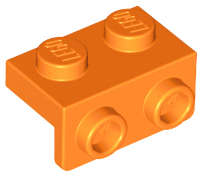 Lego (N) ~ Bracket 1 x 2 - 1 x 2 ~ [Orange]