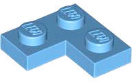 Lego (N) ~ Plate 2 x 2 Corner ~ [Medium Blue]