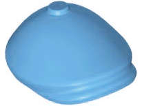 Lego (N) ~ Minifigure Headgear Hat Flat Cap ~ [Medium Blue]