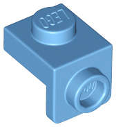 Lego (N) ~ Bracket 1 x 1 - 1 x 1 ~ [Medium Blue]