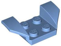 Lego (U) ~ Vehicle Mudguard 2 x 4 with Flared Wings ~ [Medium Blue]