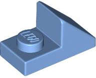 Lego (N) ~ Slope 45 2 x 1 with 2/3 Cutout ~ [Medium Blue]