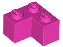 Lego (N) ~ Brick 2 x 2 Corner ~ [Dark Pink]