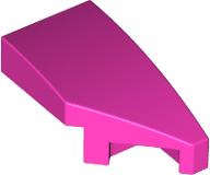 Lego (N) ~ Wedge 2 x 1 x 2/3 Right ~ [Dark Pink]