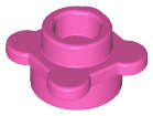 Lego (U) ~ Plate Round 1 x 1 with Flower Edge (4 Knobs / Petals) ~ [Dark Pink]