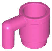 Lego (N) ~ Minifigure Utensil Cup ~ [Dark Pink]