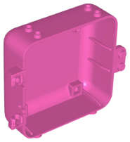 Lego (N) ~ Container Box 3 x 8 x 6 2/3 Half Back ~ [Dark Pink]