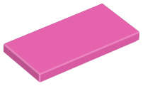 Lego (N) ~ Tile 2 x 4 ~ [Dark Pink]